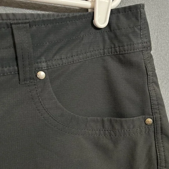Kuhl Silencr Kargo Shorts Mens 35 Black Hiking Outdoors Stretch Travel Logo - Picture 3 of 10